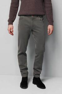 Meyer M5 Modern Cotton Twill Color Denim Super-Stretch Jeans Donker Beige
