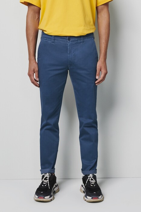 Meyer M5 Organic Cotton Twill Comfort Stretch Pants Blue