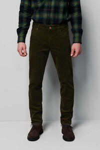 Meyer M5 Slim Casual Corduroy Organic Cotton 5-Pocket Corduroy Trouser Dark Green
