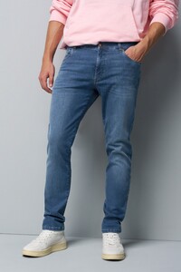 Meyer M5 Slim Handfinished Ultralight Premium Denim Jeans Licht Blauw