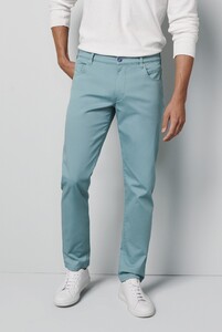 Meyer M5 Slim Micro Structure Super-Stretch Organic Cotton Pants Turquoise
