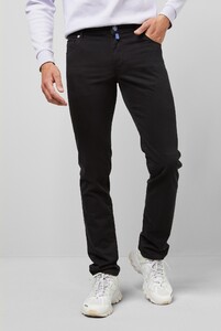 Meyer M5 Slim Pima Cotton Satin Super-Stretch 5-Pocket Pants Black