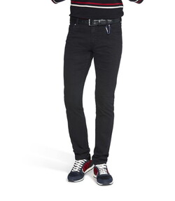 Meyer M5 Slim Pima Cotton Satin Super-Stretch 5-Pocket Pants Navy