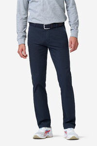 Meyer New York Casual Lightweight Two-Tone Look Organic Cotton Stretch Broek Navy
