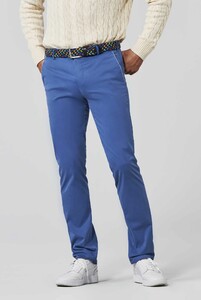 Meyer New York Summer Twill Organic Cotton Lightweight Fine Gabardine Broek Blauw