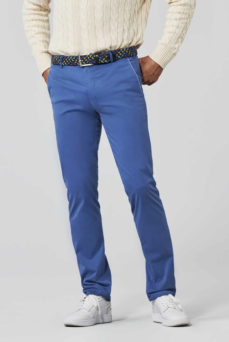 Meyer New York Summer Twill Organic Cotton Lightweight Fine Gabardine Pants Blue