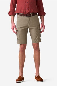 Meyer Orlando Cargo Solid Color Organic Cotton Subtle Stretch Bermuda Bruin