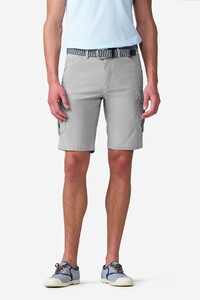 Meyer Orlando Cargo Solid Color Organic Cotton Subtle Stretch Bermuda Grijs