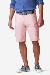 Meyer Orlando Cargo Solid Color Organic Cotton Subtle Stretch Bermuda Roze