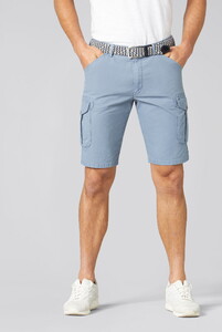 Meyer Orlando Organic Cotton Stretch Cargo Bermuda Light Blue