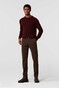 Meyer Oslo Comfort Organic Cotton Twill Broek Dark Brown