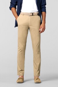 Meyer Oslo Flex Ultralight Microstructure Cotton Two-Way Stretch Broek Caramel