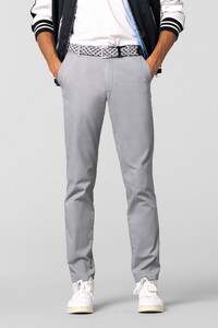 Meyer Oslo Flex Ultralight Microstructure Cotton Two-Way Stretch Broek Grijs