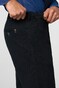 Meyer Oslo Micro Fantasy Flat-Front Organic Cotton Subtle Stretch Broek Dark Navy