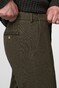 Meyer Oslo Micro Fantasy Flat-Front Organic Cotton Subtle Stretch Broek Dark Olive