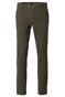 Meyer Oslo Micro Fantasy Flat-Front Organic Cotton Subtle Stretch Broek Dark Olive