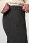 Meyer Oslo Micro Fantasy Flat-Front Organic Cotton Subtle Stretch Pants Anthracite Grey