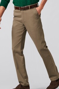 Meyer Oslo Organic Cotton Stretch Dream Finish Flex Broek Stone Beige