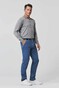 Meyer Oslo Ultralight Coolmax Denim Flatfront Organic Cotton Flex Jeans Licht Blauw