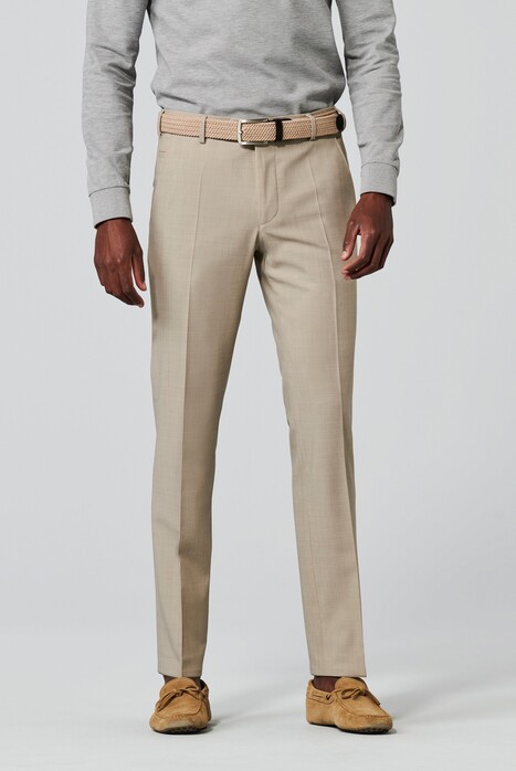 Meyer Roma Fine Tropical Wool 4-Way-Stretch Broek Beige