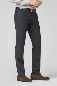 Meyer Roma Fine Tropical Wool 4-Way-Stretch Pants Navy