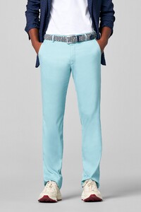 Meyer Roma Fine Uni Color Ultralight Cotton Texture Two-Way Stretch Broek Aqua