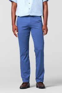 Meyer Roma Fine Uni Color Ultralight Cotton Texture Two-Way Stretch Broek Blauw