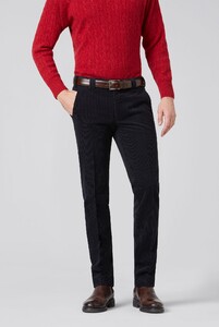 Meyer Roma Wool Cord Ribbroek Navy