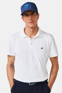 Meyer Scottie High Performance Piqué Structure 4-Way Stretch Polo Wit