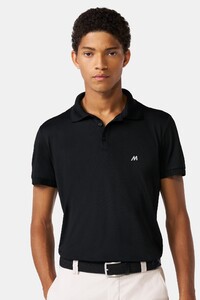 Meyer Scottie High Performance Piqué Structure 4-Way Stretch Polo Zwart
