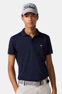 Meyer Scottie High Performance Piqué Structure 4-Way Stretch Poloshirt Navy