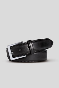 Meyer Stretch Leather Uni Color Belt Black