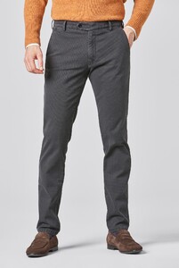 Meyer Tokyo Slim Micro Structure Organic Cotton Broek Antraciet