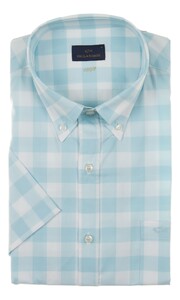 Paul & Shark 120/2 Cotton Check Shirt Wit - Licht Blauw
