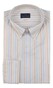 Paul & Shark 120/2 Cotton Stripe Shirt White-Beige