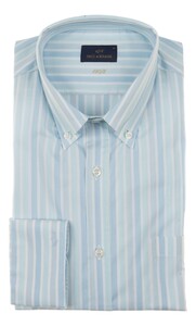 Paul & Shark 120/2 Cotton Stripe Shirt Wit - Licht Blauw
