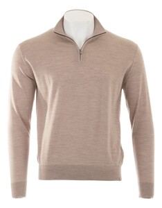 Paul & Shark 140S Superfine Merino Wool Half Zip Pullover Humus