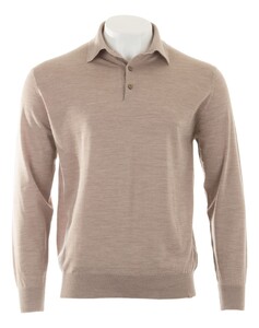 Paul & Shark 140S Superfine Merino Wool Polo Pullover Humus