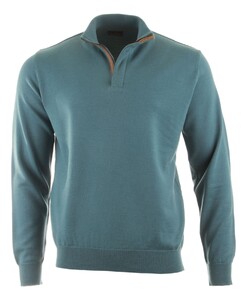 Paul & Shark Alcantara Details Summer Wool Half Zip Trui Storm Blue