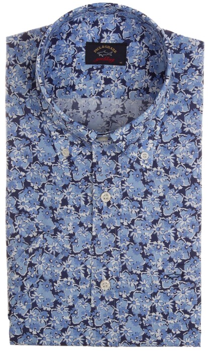 Paul & Shark Blue Flowers Shirt