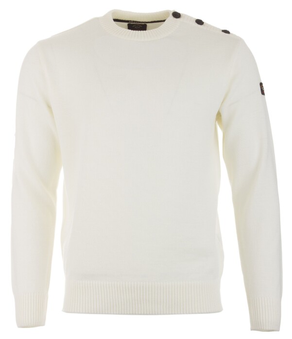 Paul & Shark Bretagne Button Shoulder Pullover Off White