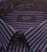 Paul & Shark Bretagne Stripe Paisley Contrasted Collar Shirt Navy