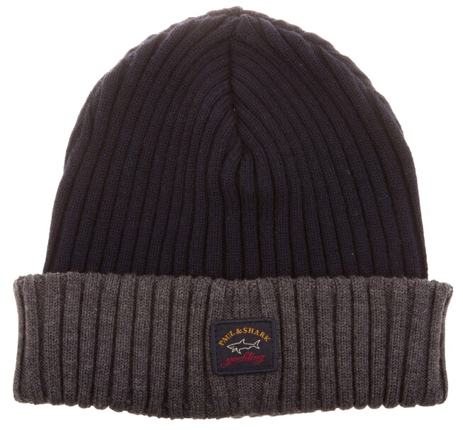 navy paul and shark beanie