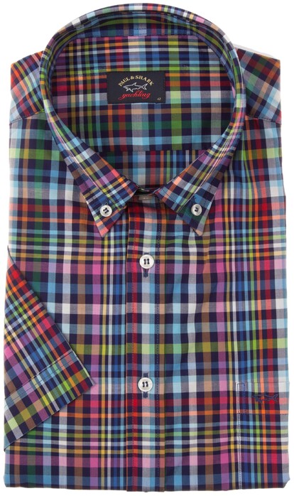 Paul & Shark Brightly Colored Summer Check Shirt Multicolor