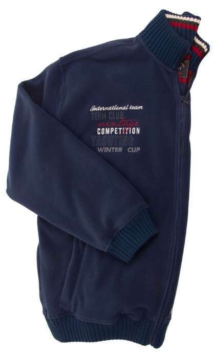 Paul & Shark Competition Winter Cup Fleece Vest Cardigan Mid Blue