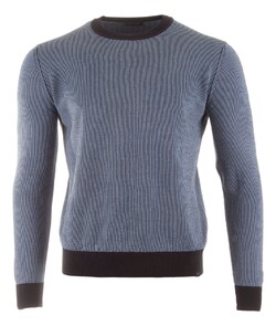 Paul & Shark Cotton & Cashmere Fine-Stripe Crewneck Trui Blauw