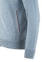 Paul & Shark Cotton Cashmere Full Zip Leather Trimmings Vest Licht Blauw