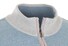 Paul & Shark Cotton Cashmere Half Zip Leather Trimmings Trui Licht Blauw