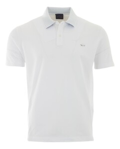 Paul & Shark Cotton Collar Stand Contrast Polo Wit
