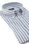 Paul & Shark Cotton Poplin Linen Look Shirt Wit - Licht Blauw
